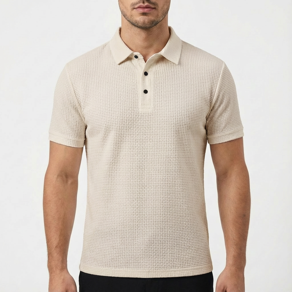 Camisa Hombre Texturizada con Botones Ajuste Clásico