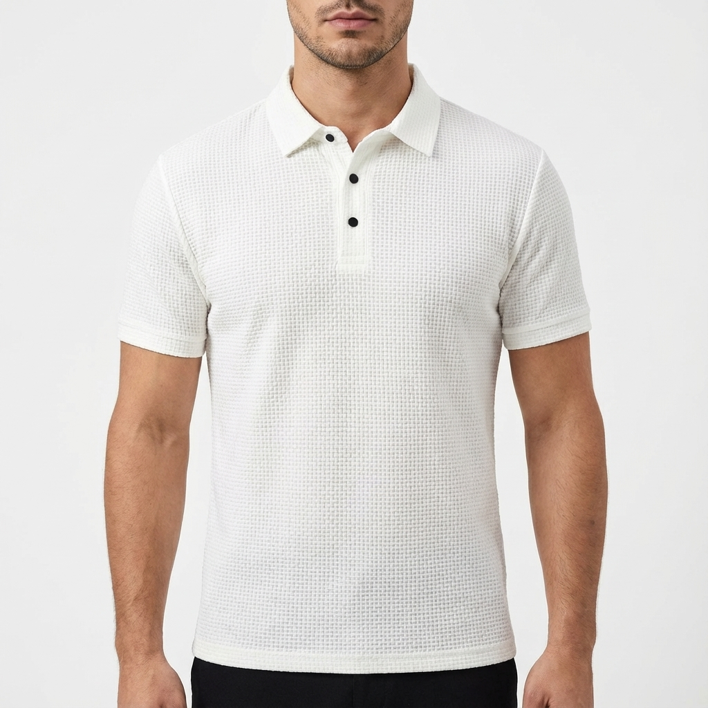 Camisa Hombre Texturizada con Botones Ajuste Clásico