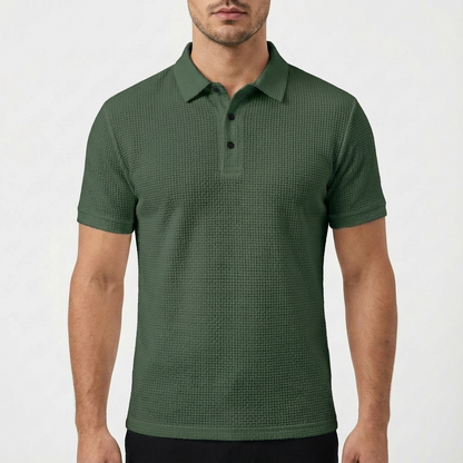 Camisa Hombre Texturizada con Botones Ajuste Clásico