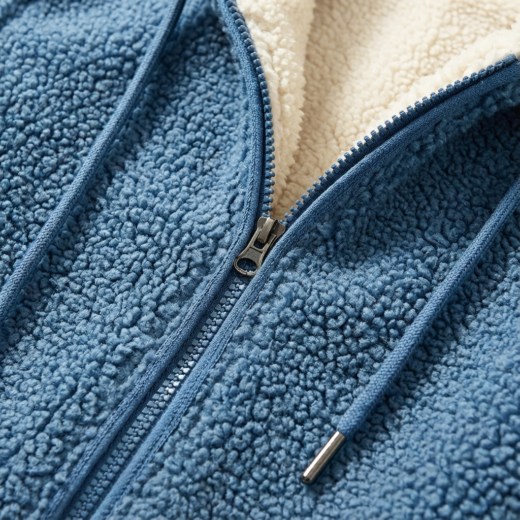Chaqueta Larga Mujer con Forro Sherpa y Cremallera