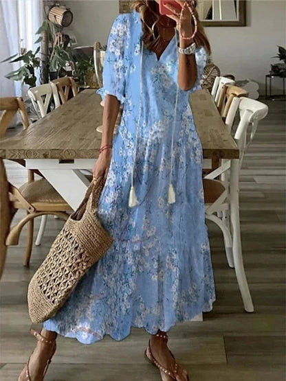 Vestido maxi mujer estilo bohemio playa
