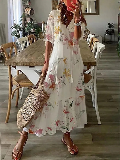 Vestido maxi mujer estilo bohemio playa