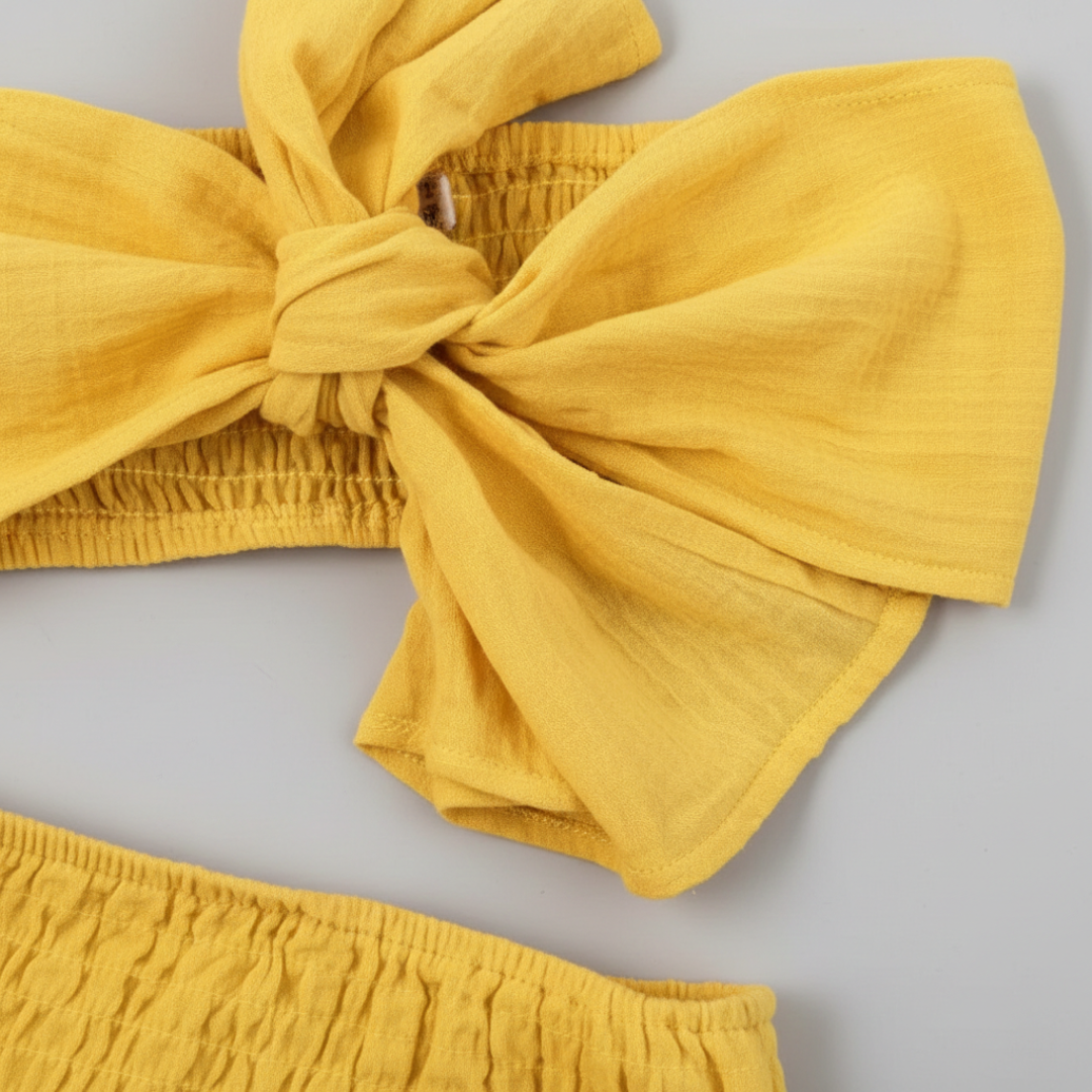 Bikini Mujer Bandeau con Lazo Frontal Braguita Alta