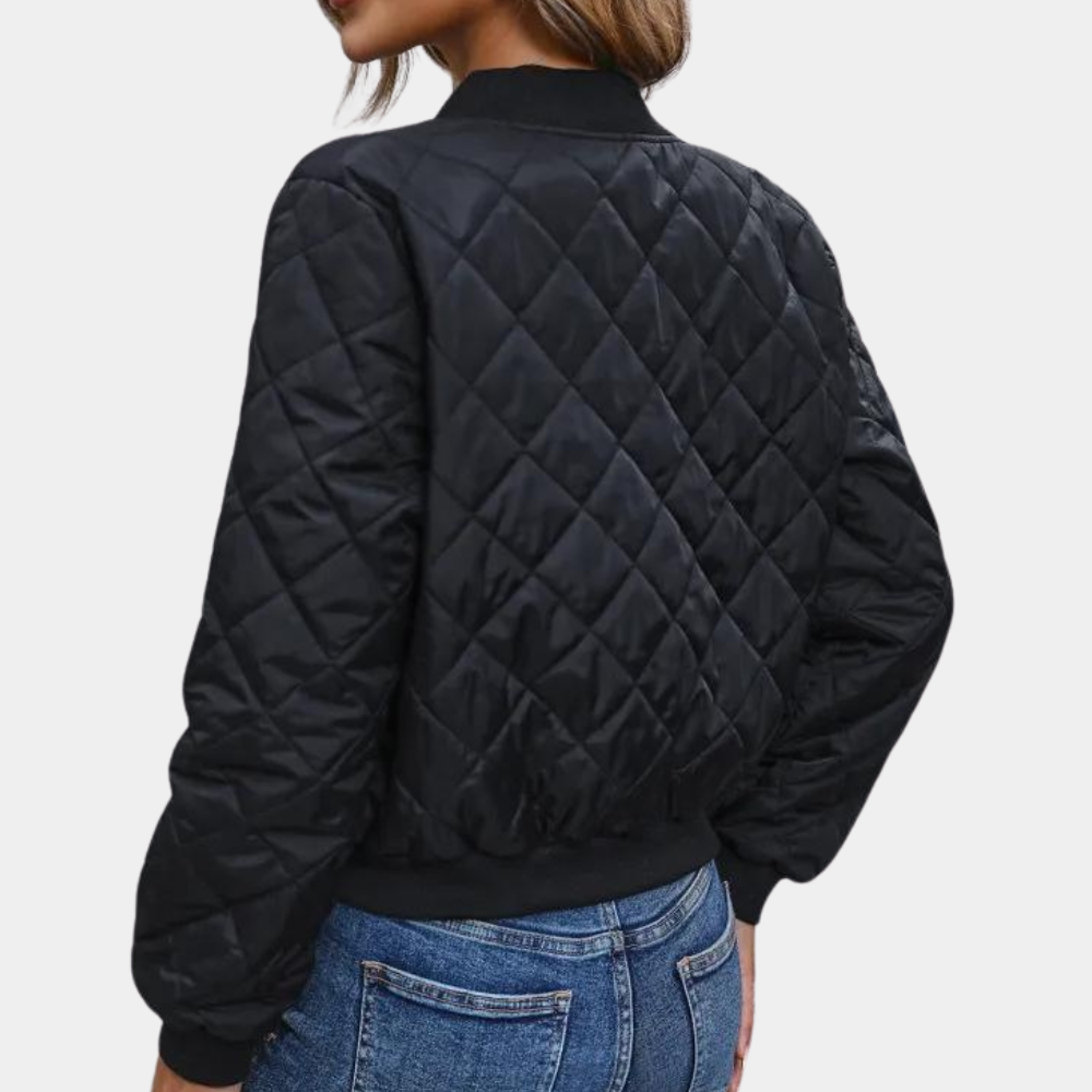 Cazadora bomber mujer acolchada cremallera invierno