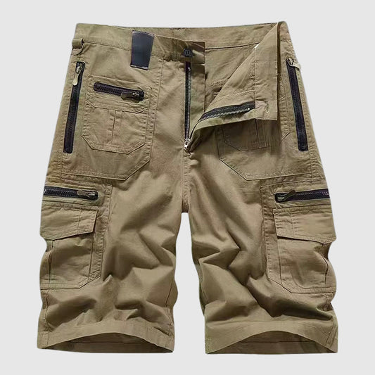 Pantalones Cortos Hombre Cargo Algodón Corte Relajado Cremallera - Mavetta