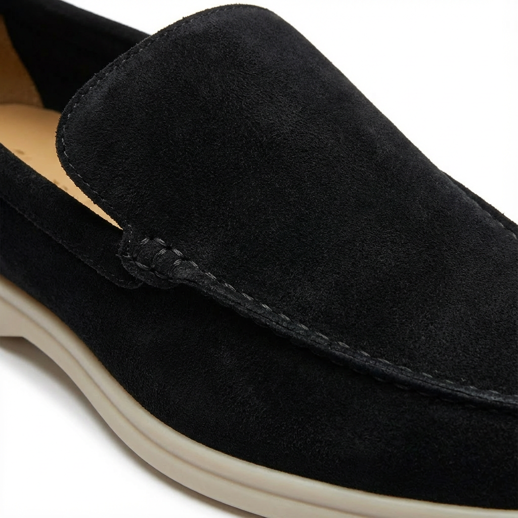 Mocasines Hombre Slip-On Piel Costuras Suela Contrastante Casual