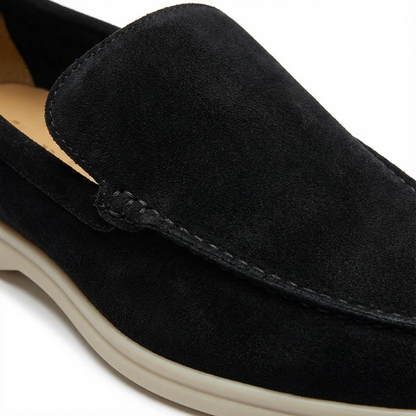 Mocasines Hombre Slip-On Piel Costuras Suela Contrastante Casual
