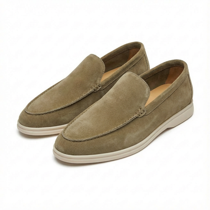 Mocasines Hombre Slip-On Piel Costuras Suela Contrastante Casual