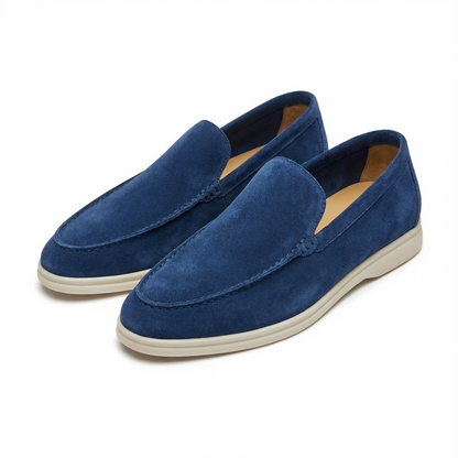 Mocasines Hombre Slip-On Piel Costuras Suela Contrastante Casual