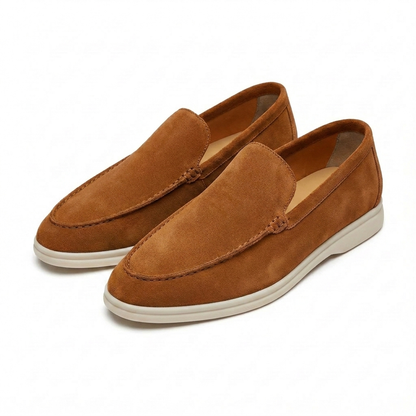 Mocasines Hombre Slip-On Piel Costuras Suela Contrastante Casual