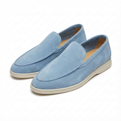Mocasines Hombre Slip-On Piel Costuras Suela Contrastante Casual