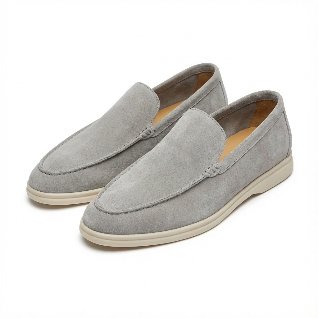 Mocasines Hombre Slip-On Piel Costuras Suela Contrastante Casual
