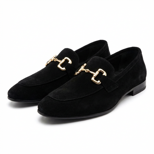 Mocasines Hombre Piel Hebilla Slip-On Elegante - Mavetta