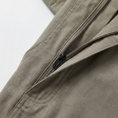 Pantalón Convertible Hombre con Piernas Desmontables y Cinturón