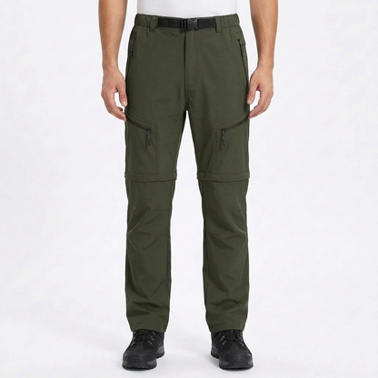 Pantalón Convertible Hombre con Piernas Desmontables y Cinturón