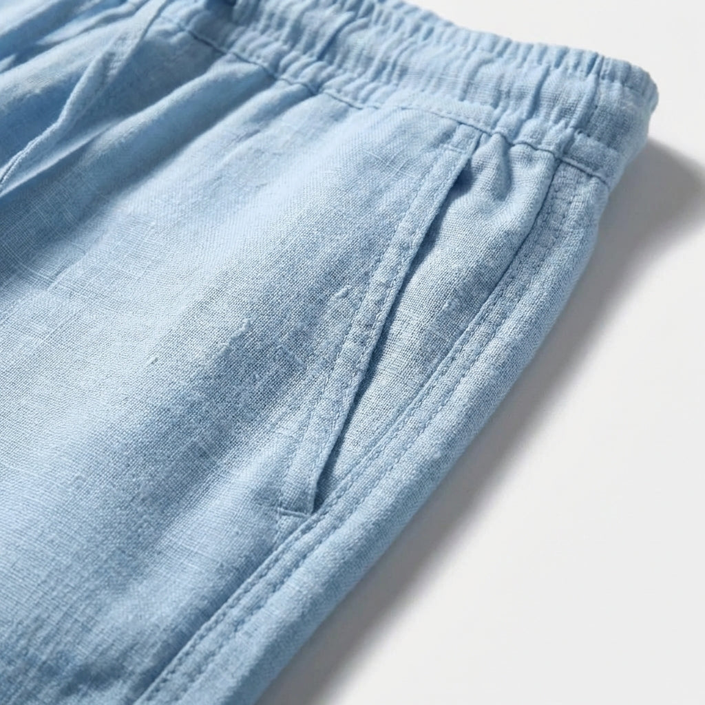 Pantalón Hombre Algodón Cintura Elástica Pernera Recta