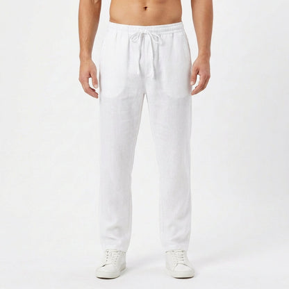 Pantalón Hombre Algodón Cintura Elástica Pernera Recta