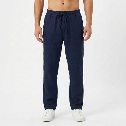 Pantalón Hombre Algodón Cintura Elástica Pernera Recta