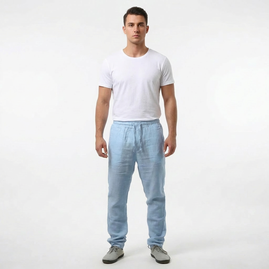 Pantalón Hombre Algodón Cintura Elástica Pernera Recta - Mavetta