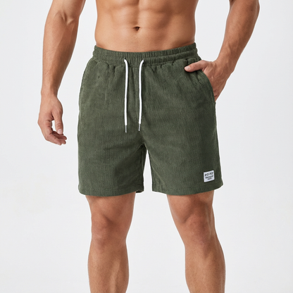 Bermudas Hombre Textura Acanalada Cintura Con Cordón Casual - Mavetta