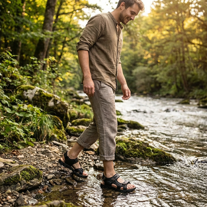 Sandalias Trekking Unisex con Cierres de Velcro y Suela de Tracción