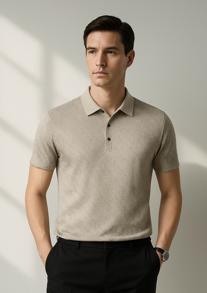 Polo hombre casual tejido ligero diseño limpio - Mavetta