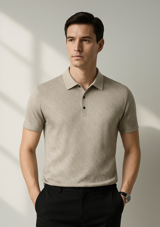 Polo hombre casual tejido ligero diseño limpio - Mavetta