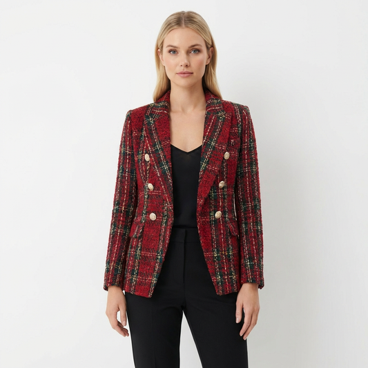 Blazer Mujer con Botones Decorativos Cierre Cruzado Elegante - Mavetta