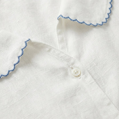 Blusa Mujer Cuello Bebé Manga Corta
