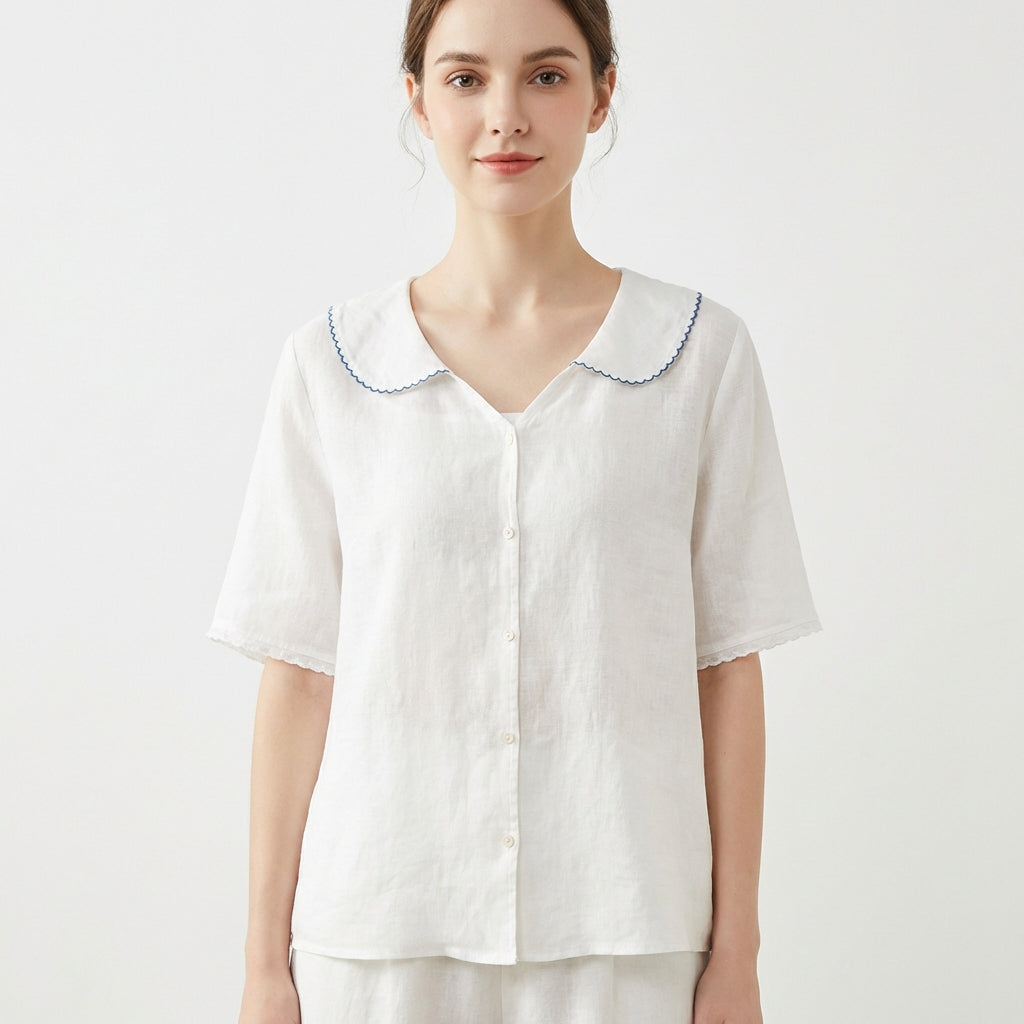 Blusa Mujer Cuello Bebé Manga Corta - Mavetta