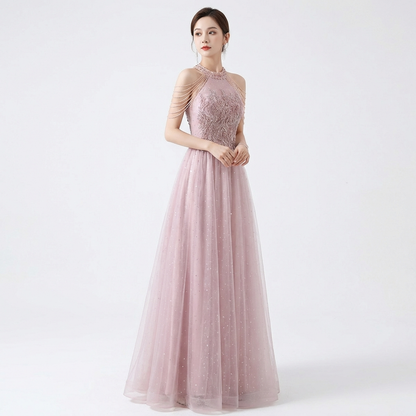 Vestido Fiesta Mujer Encaje Floral Tul Brillante Elegante - Mavetta