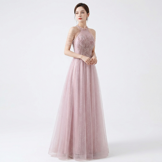 Vestido Fiesta Mujer Encaje Floral Tul Brillante Elegante - Mavetta