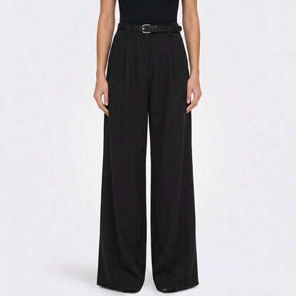Pantalón Vestir Mujer Talle Alto Pernera Ancha Elegante
