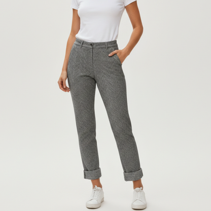 Pantalones Vestir Mujer Corte Recto Clásico