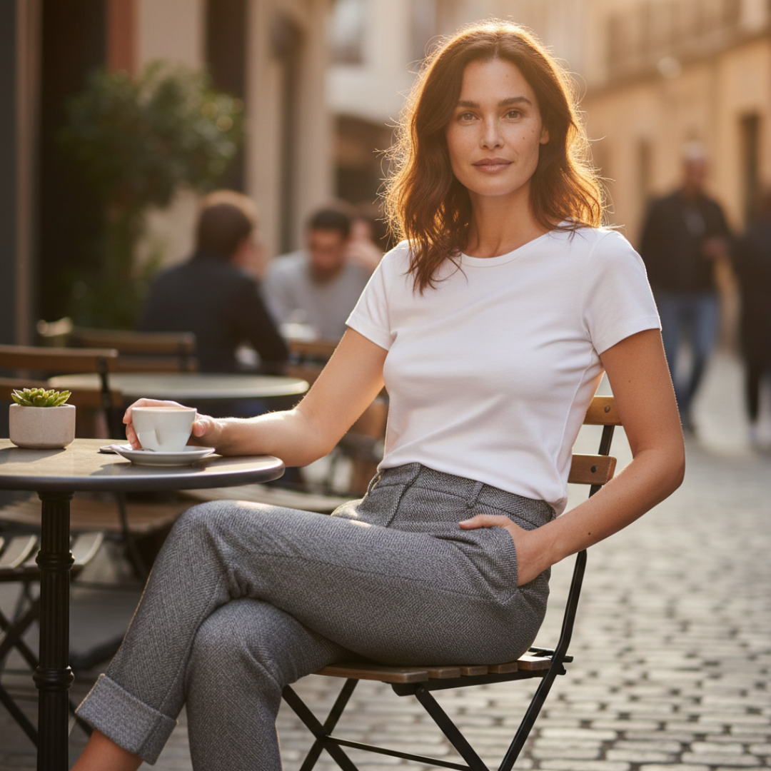 Pantalones Vestir Mujer Corte Recto Clásico