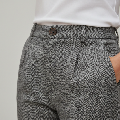 Pantalones Vestir Mujer Corte Recto Clásico