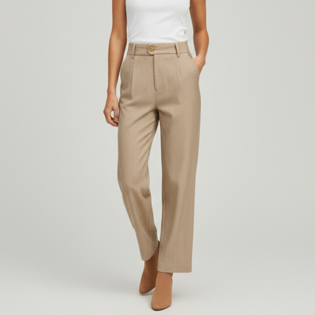 Pantalones Vestir Mujer Corte Recto Clásico