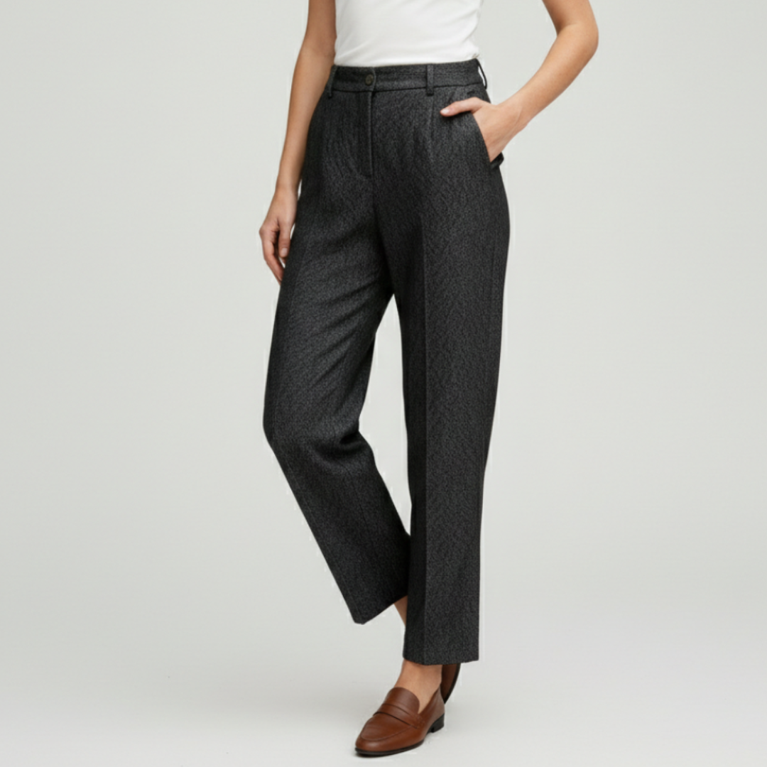 Pantalones Vestir Mujer Corte Recto Clásico