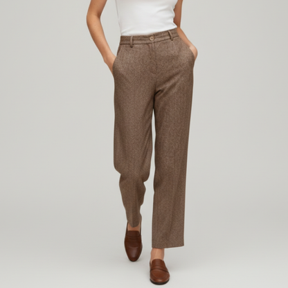 Pantalones Vestir Mujer Corte Recto Clásico - Mavetta