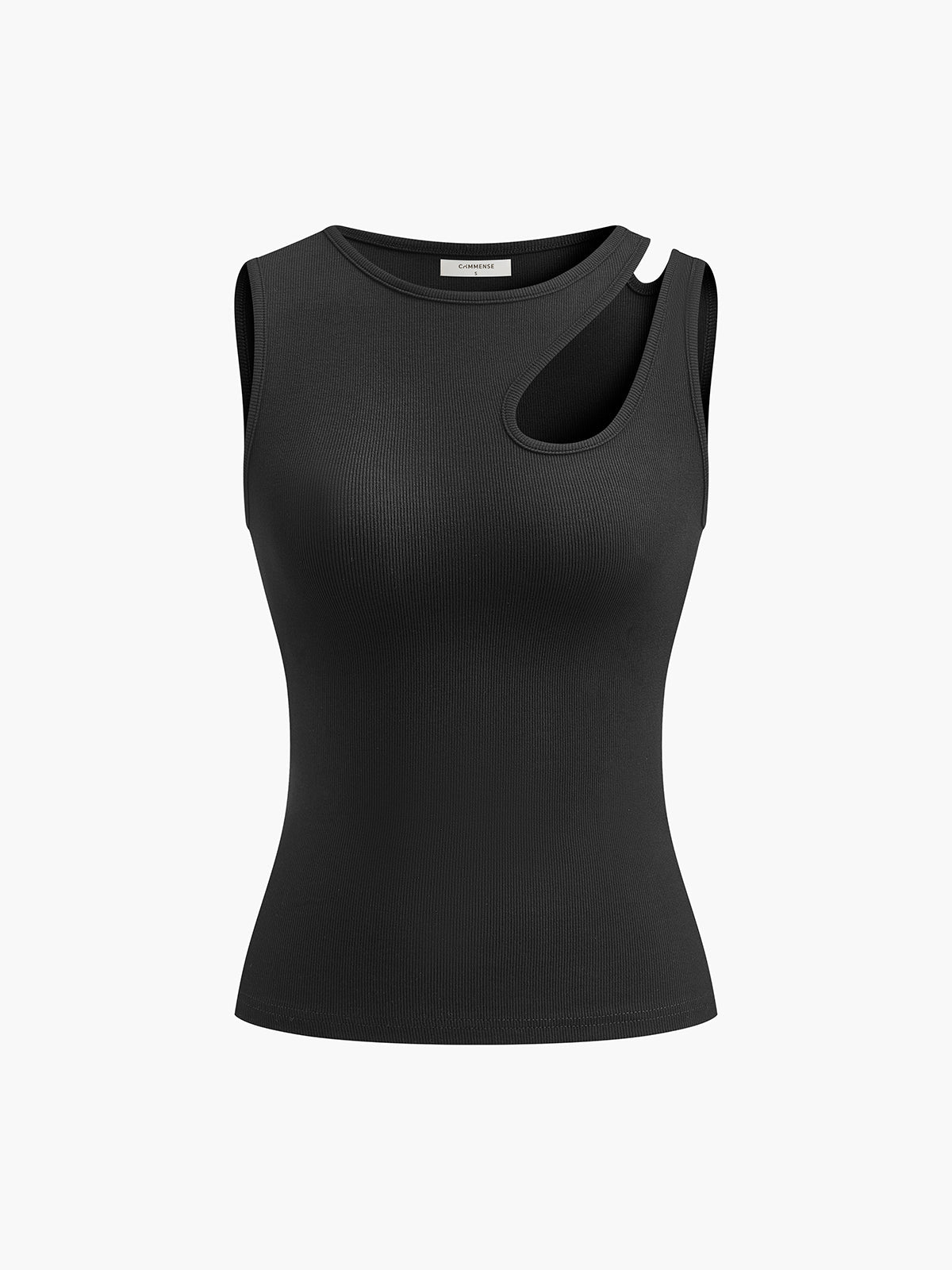 Camiseta Mujer Algodón Sin Mangas Corte Asimétrico
