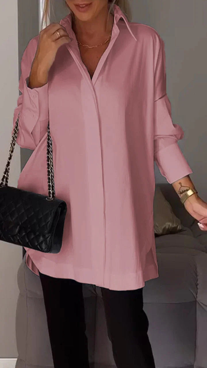 Camisa Mujer Algodón Extragrande Ajuste Cómodo