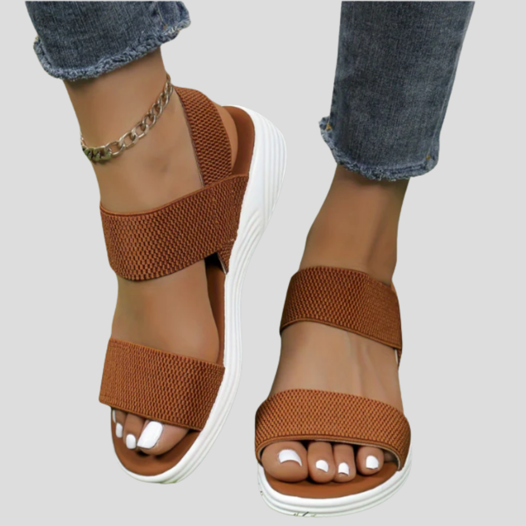 Sandalias Mujer con Tiras Elásticas Uso Diario