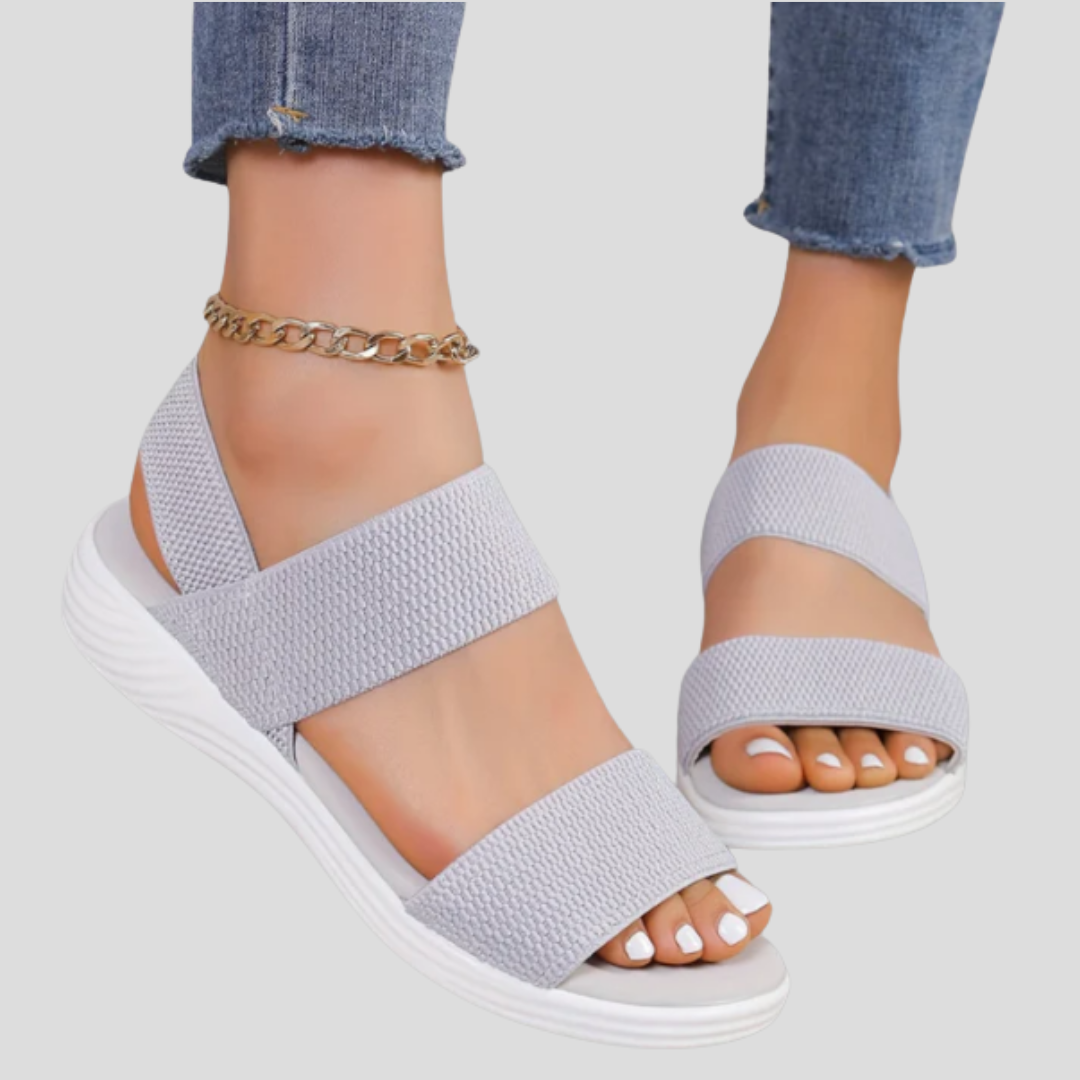 Sandalias Mujer con Tiras Elásticas Uso Diario