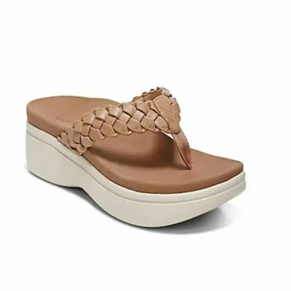 Sandalias Mujer Plataforma Suela Diseño Trenzado Verano
