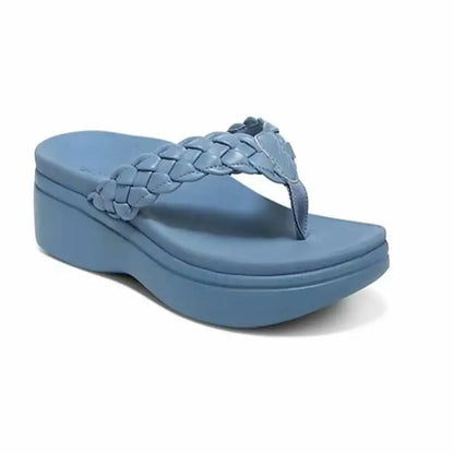Sandalias Mujer Plataforma Suela Diseño Trenzado Verano