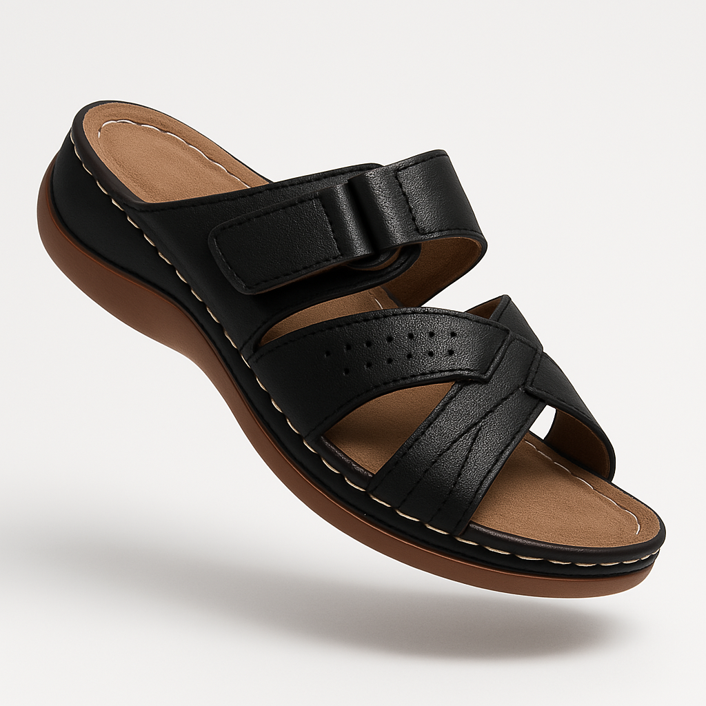 Sandalias Mujer de Piel Puntera Abierta