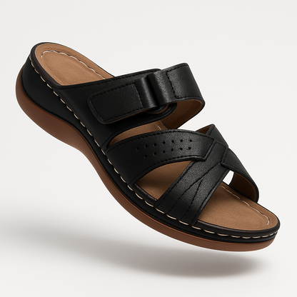 Sandalias Mujer de Piel Puntera Abierta