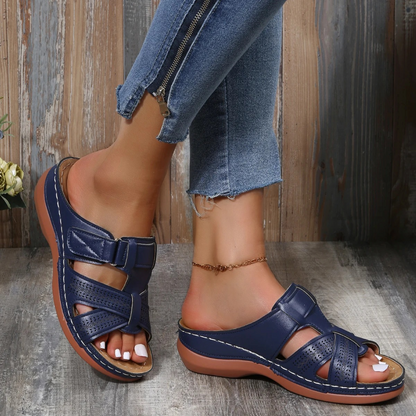Sandalias Mujer de Piel Puntera Abierta