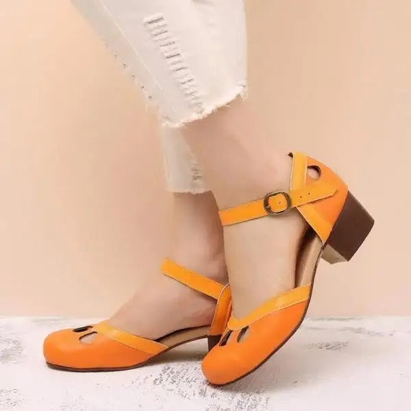 Sandalias Tacón Bloque Mujer Comodas Elegantes - Mavetta