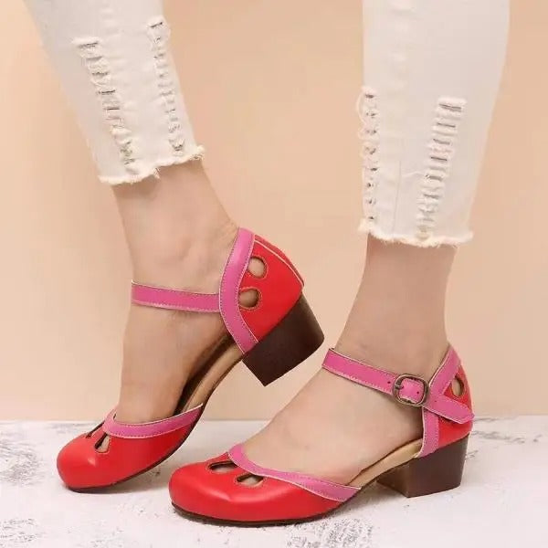Sandalias Tacón Bloque Mujer Comodas Elegantes